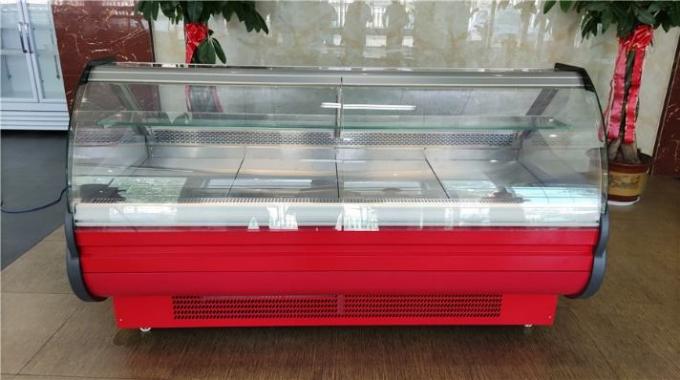 Handelsfaß 10 Tray Curved Glass des eiscreme-Schaukasten-Gefrierschrank-6 8