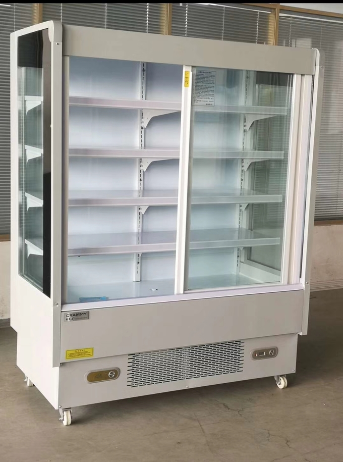 Supermarktfruchtgeschäftsgemüsegeschäfts-Bewahrungsanzeige Handels mit Türvorhangkabinett 0