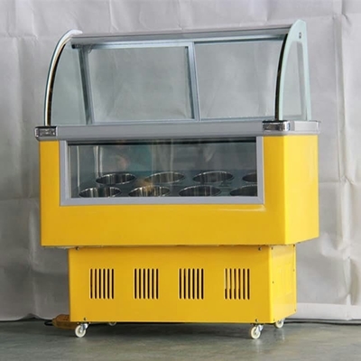 Small Glass Door Refrigerator And Freezer For Ice Porridge Display