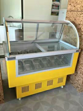 Small Glass Door Refrigerator And Freezer For Ice Porridge Display