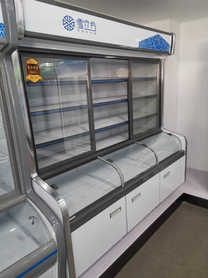 Upright Glass Door Freezer Direct Cooling Refrigerate Preserve Cabinet
