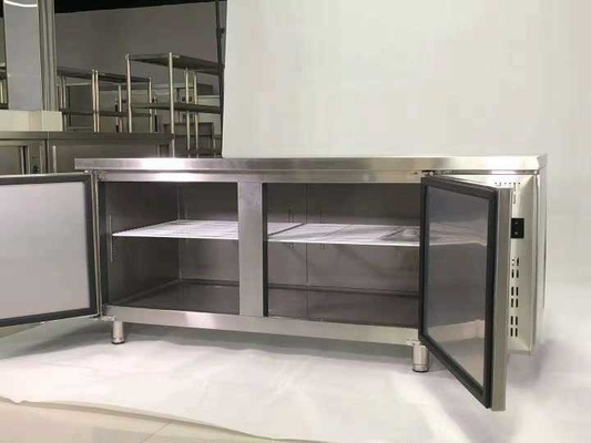 Meat Food Stainless Steel Table Top Freezer 1.8m Dirct Cooling