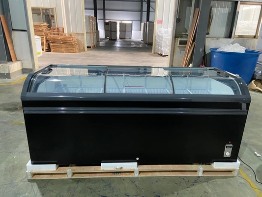 High-end combination of air-cooled defrosting and defogging island freezer freezer