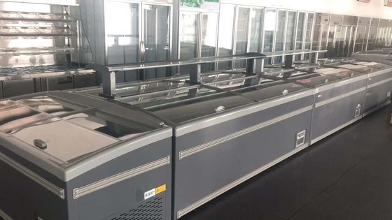 High-end combination of air-cooled defrosting and defogging island freezer freezer