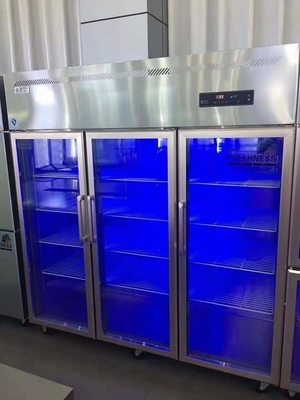1.8m 3 Door Stainless Steel Refrigerator Corrosion Resistance CE