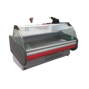 Double Temperature Electric Butcher Meat Freezer Tempered Glass