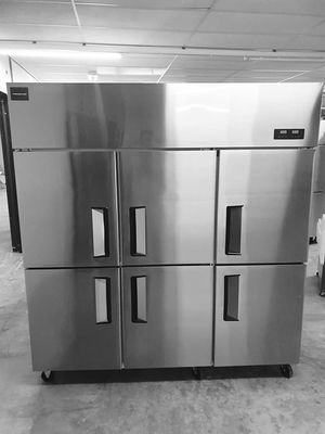 Restaurant 6 Door Commercial Stainless Steel Refrigerator Freezer 1800x700x1960mm