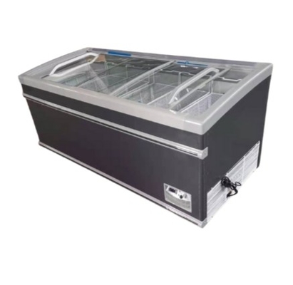 Smooth glass door freezer refrigerator supermarket large capacity