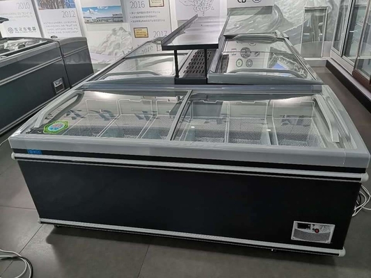 Smooth glass door freezer refrigerator supermarket large capacity