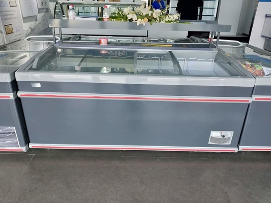 Smooth glass door freezer refrigerator supermarket large capacity