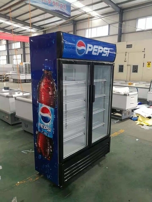 Family supermarket Commercial Two door glass door freezer Drinks fridge affordable