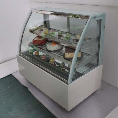Large Capacity Cake Display Cabinet Refrigerator Arc Type With Lamp
