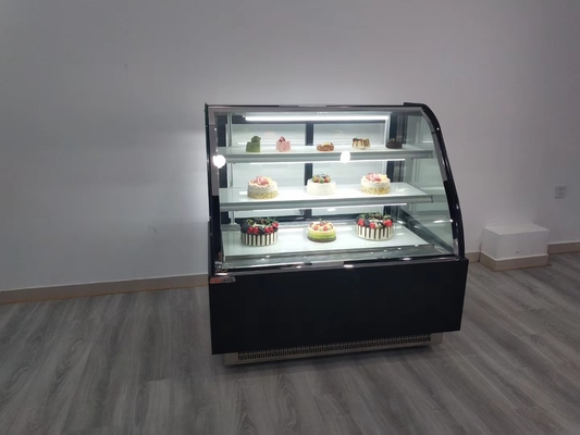 Large Capacity Cake Display Cabinet Refrigerator Arc Type With Lamp