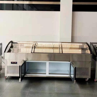 Stainless Steel Stepped Display Refrigeration Facilities 2m