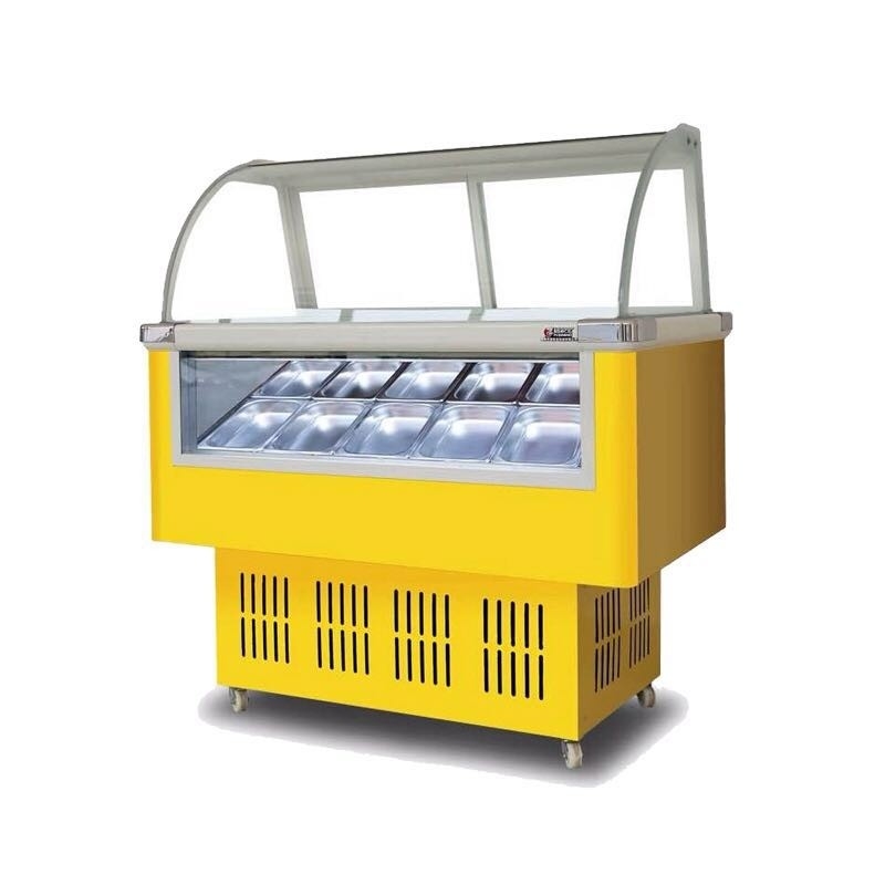 Small Glass Door Refrigerator And Freezer For Ice Porridge Display