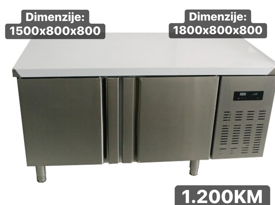 Meat Food Stainless Steel Table Top Freezer 1.8m Dirct Cooling